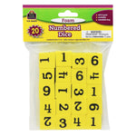 Teacher Created Resources Foam Numbered Dice (1-6), 20 Per Pack, 3 Packs (TCR20604-3)