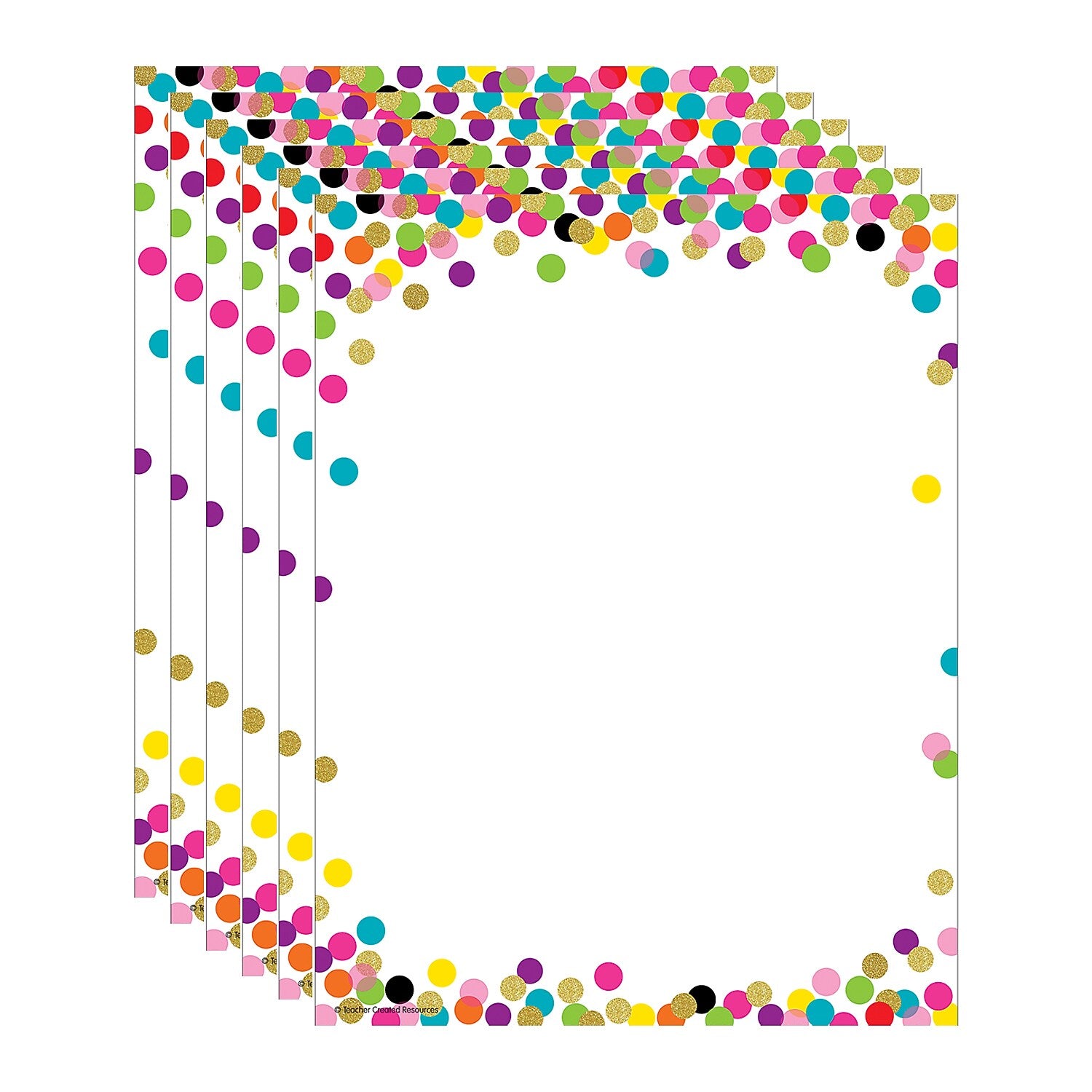 Teacher Created Resources Confetti Computer Paper, 8.5" x 11", 50 Sheets/Pack, 6 Packs (TCR2735-6)