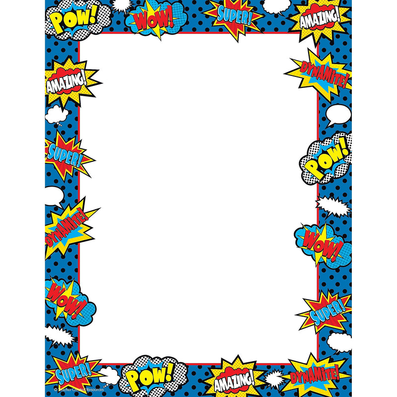Teacher Created Resources Superhero Computer Paper, 50 Sheets Per Pack, 6 Packs (TCR5629-6)