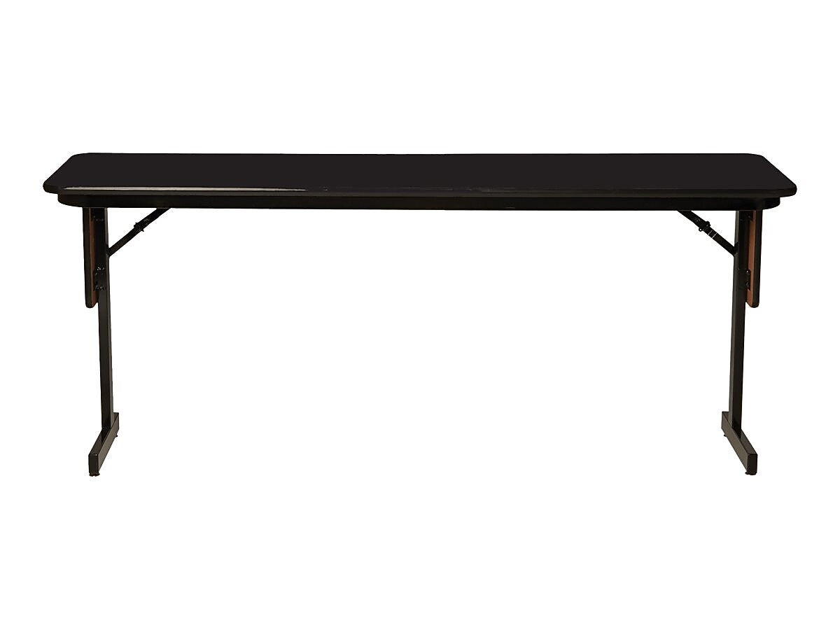 Correll Folding Table, 96" x 18", Black Granite/Black (SP1896TF-07)