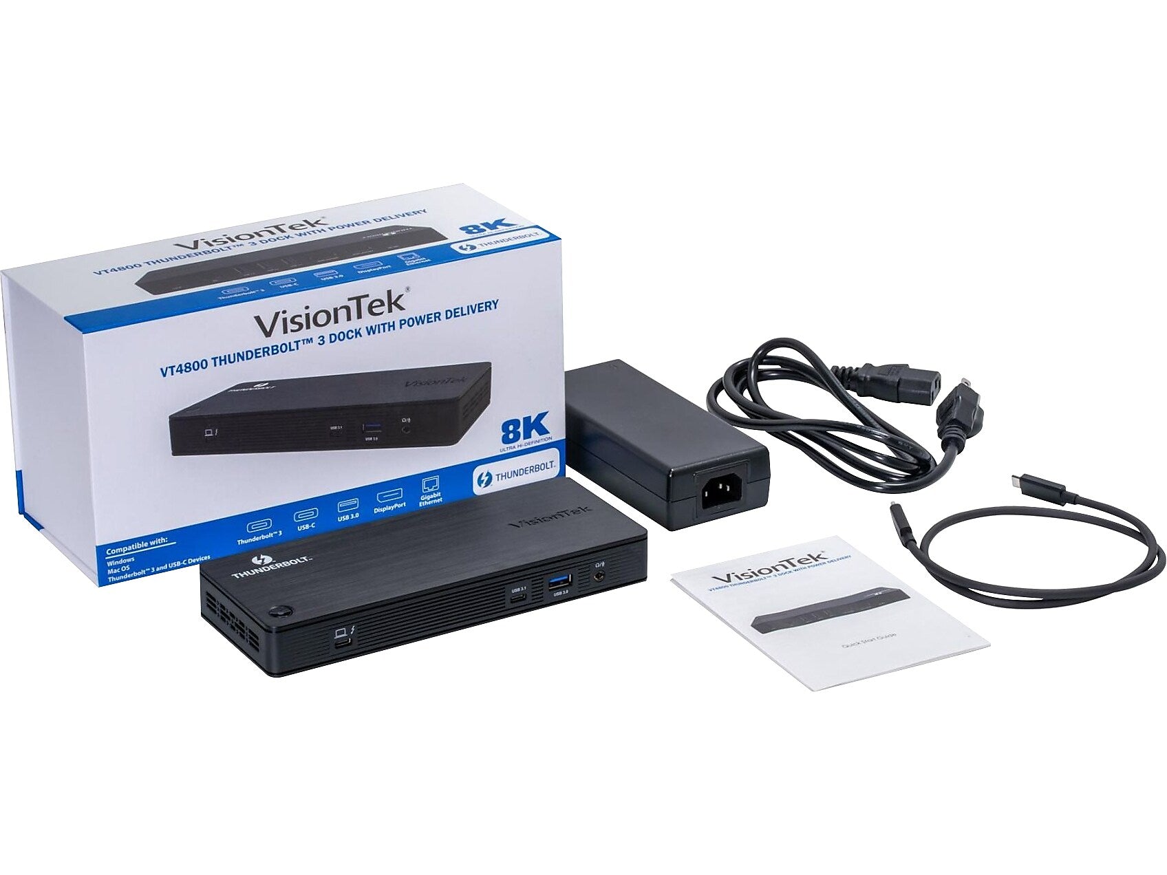 VisionTek VT4800 Dual Monitor Docking Station for Laptop (901292)
