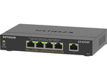 Netgear Plus 5-Port Gigabit Ethernet Managed Switch, 10/100/1000 Mbps, Black (GS305EP-100NAS)