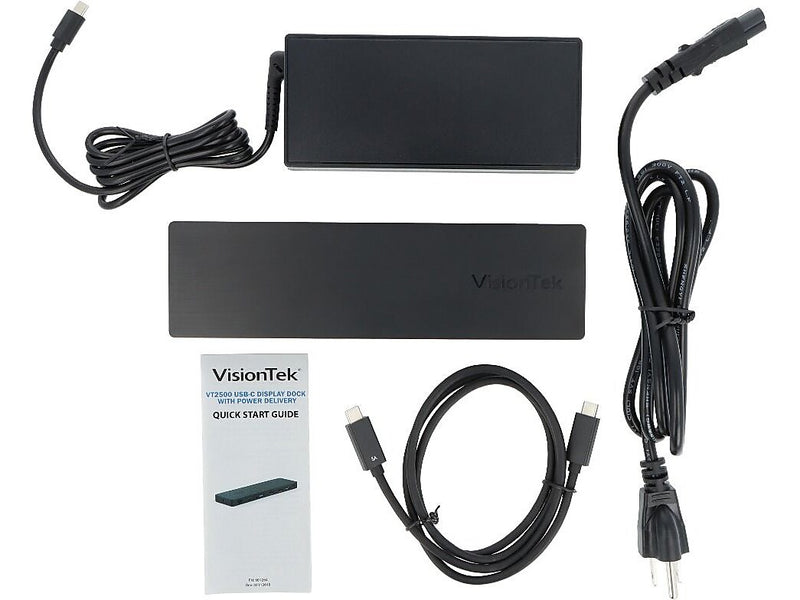 VisionTek VT2500 Triple Display USB-C Docking Station for Laptop (901381)