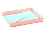 Poppin Stackable Front Loading Letter Tray, Letter Size, Blush (104439)