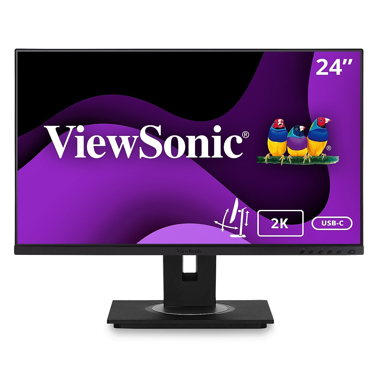 ViewSonic Ergonomic 24" 60Hz LCD Monitor, Black (VG2455-2K)