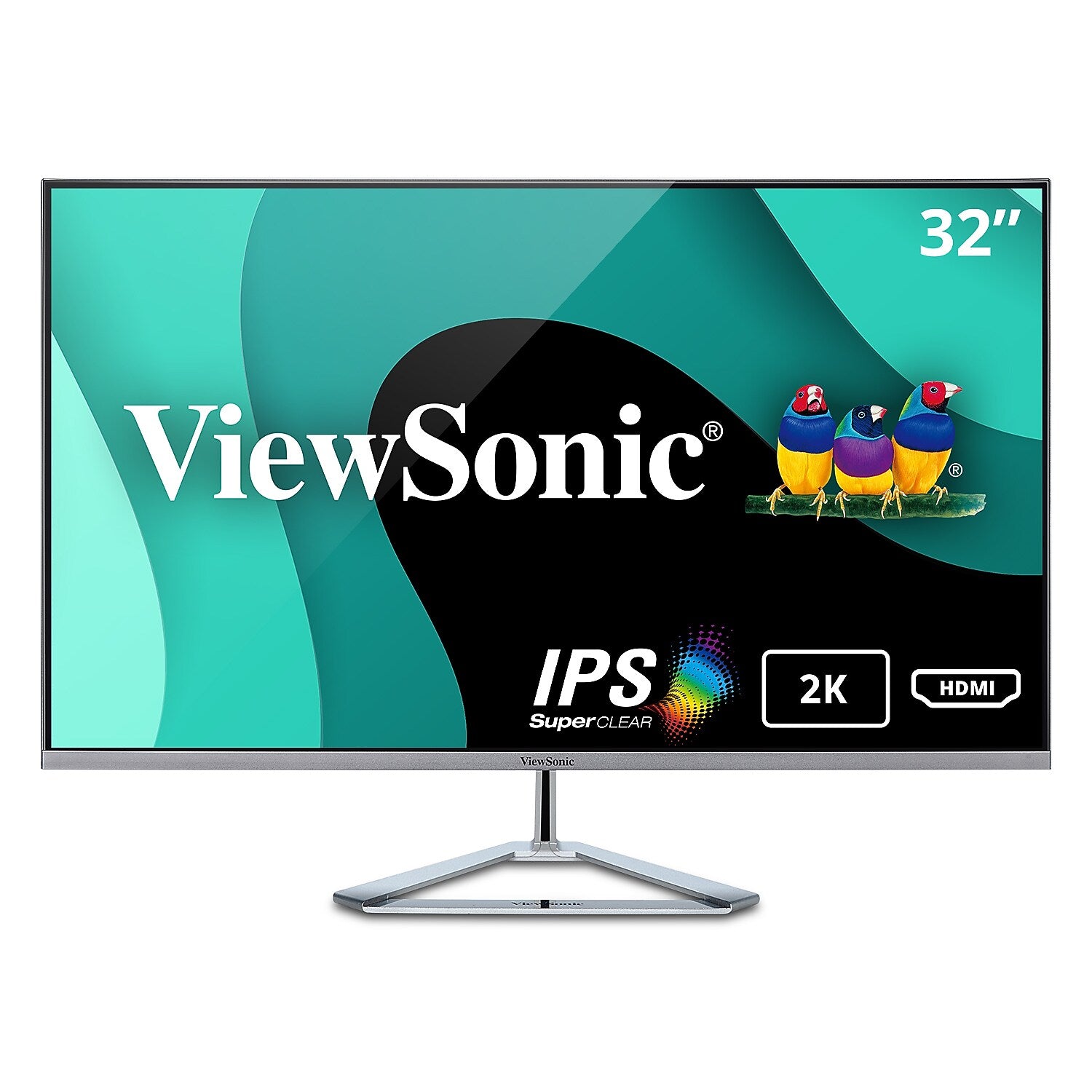 ViewSonic 32" 75Hz LCD Monitor, Black (VX3276-2K-MHD)