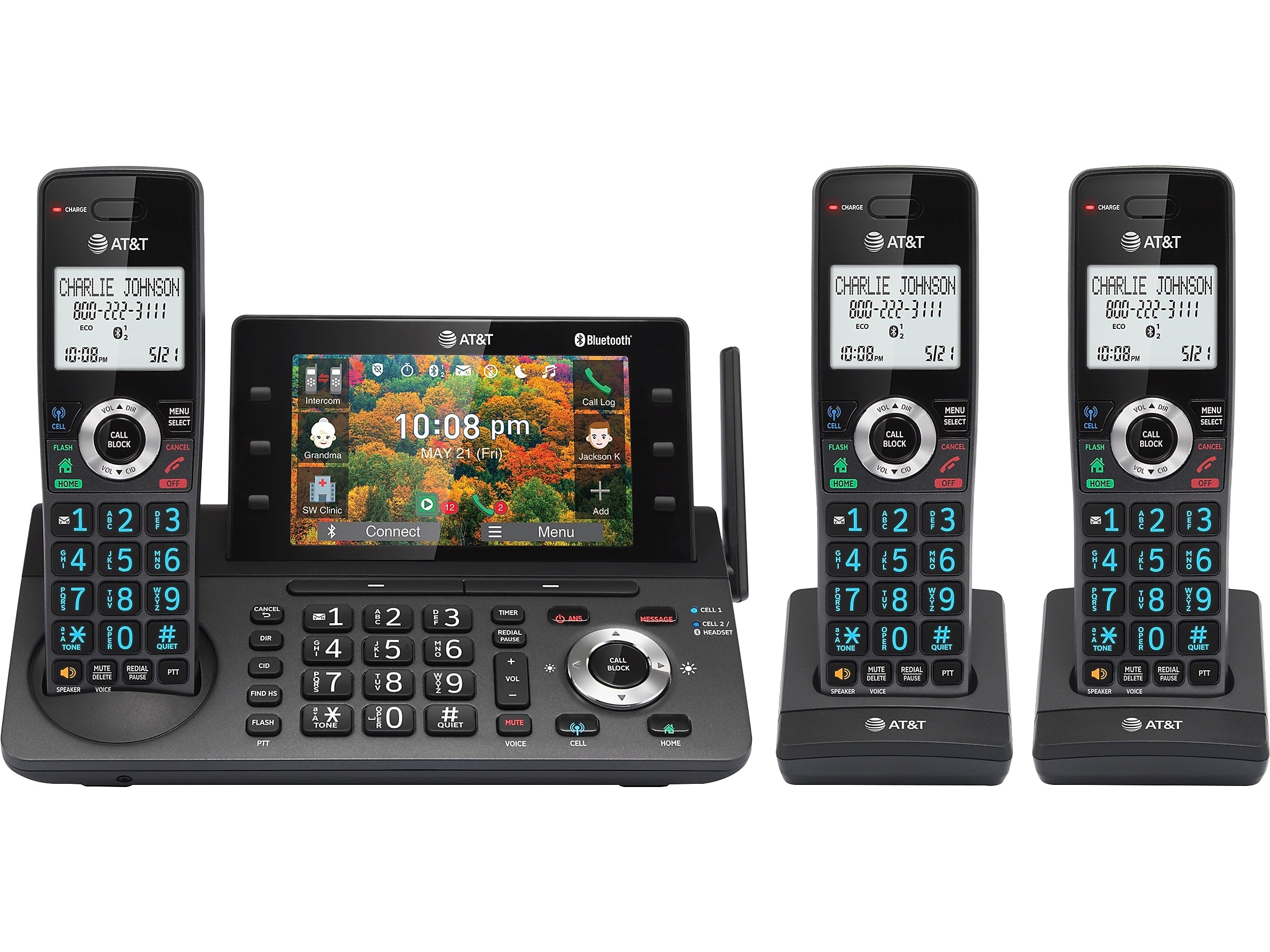 AT&T DLP73390 3-Handset Cordless Telephone, Black/Graphite (DLP73390)