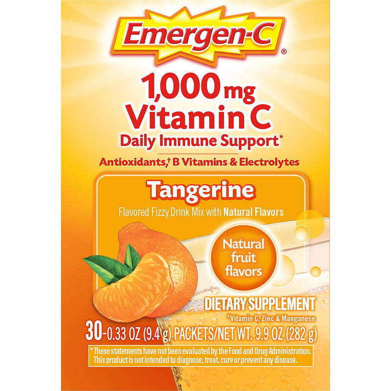 Emergen-C 1000mg Vitamin C Supplement Powder, Tangerine, 60/Box (139051)