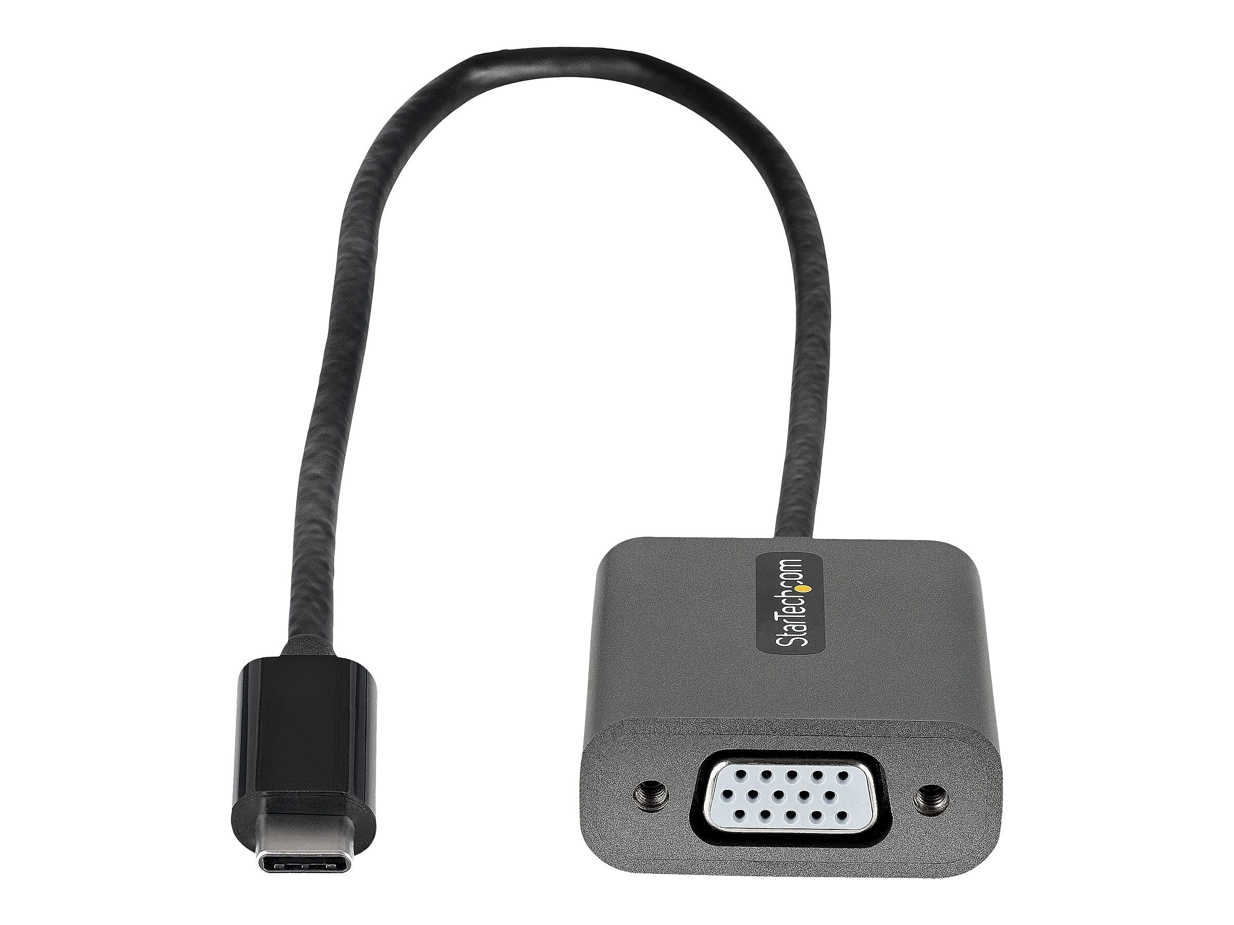 StarTech 1.3' USB C to SVGA Cable, Black (CDP2VGAEC)