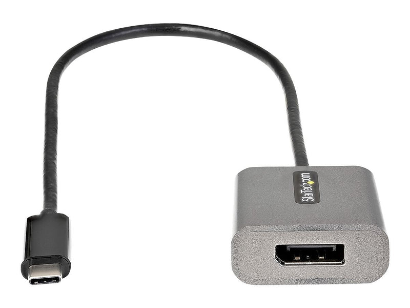 StarTech USB C to DisplayPort Adapter, 8K/4K 60Hz USB-C to DisplayPort 1.4 Adptr, DSC, USB Type-C to DP Vid Convtr, w/12" Cable