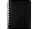 RE-FOCUS THE CREATIVE OFFICE 7.6" x 10" Executive Password Book, Faux Leather Black (10007)