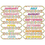 Ashley Productions Magnetic Die-Cut Timesavers & Labels, Confetti Months of the Year, 6 Packs (ASH19008-6)