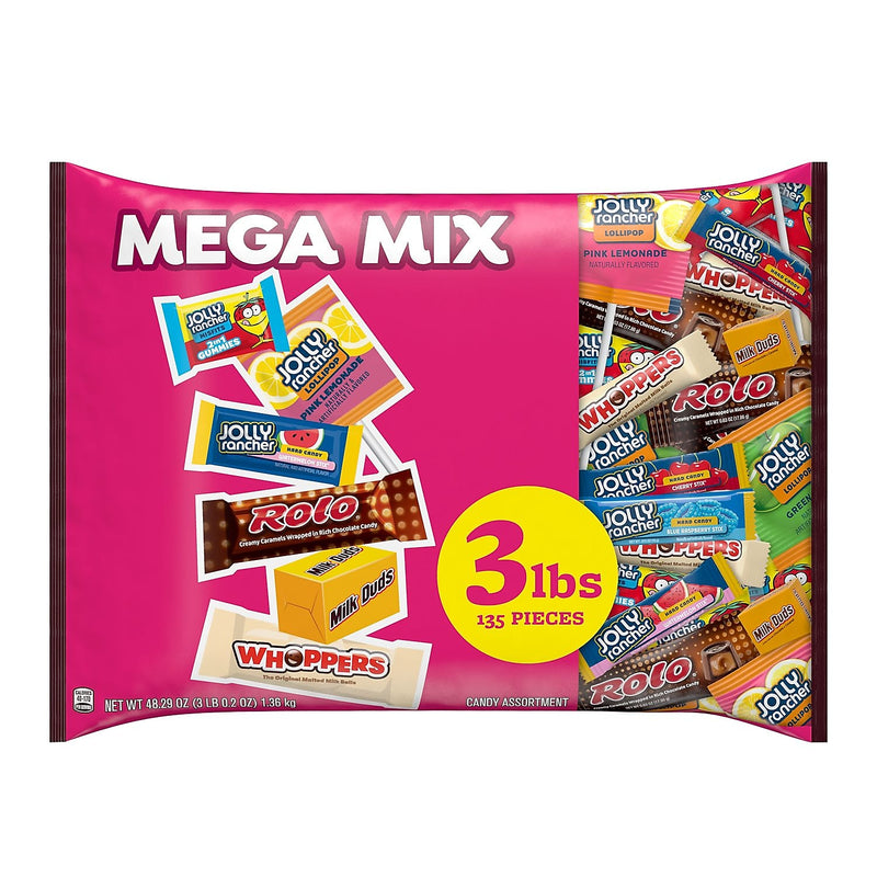 Hershey's Mega Mix Chocolate and Candy Variety Bag, 48.29 oz., 135 Pieces (HEC93958)