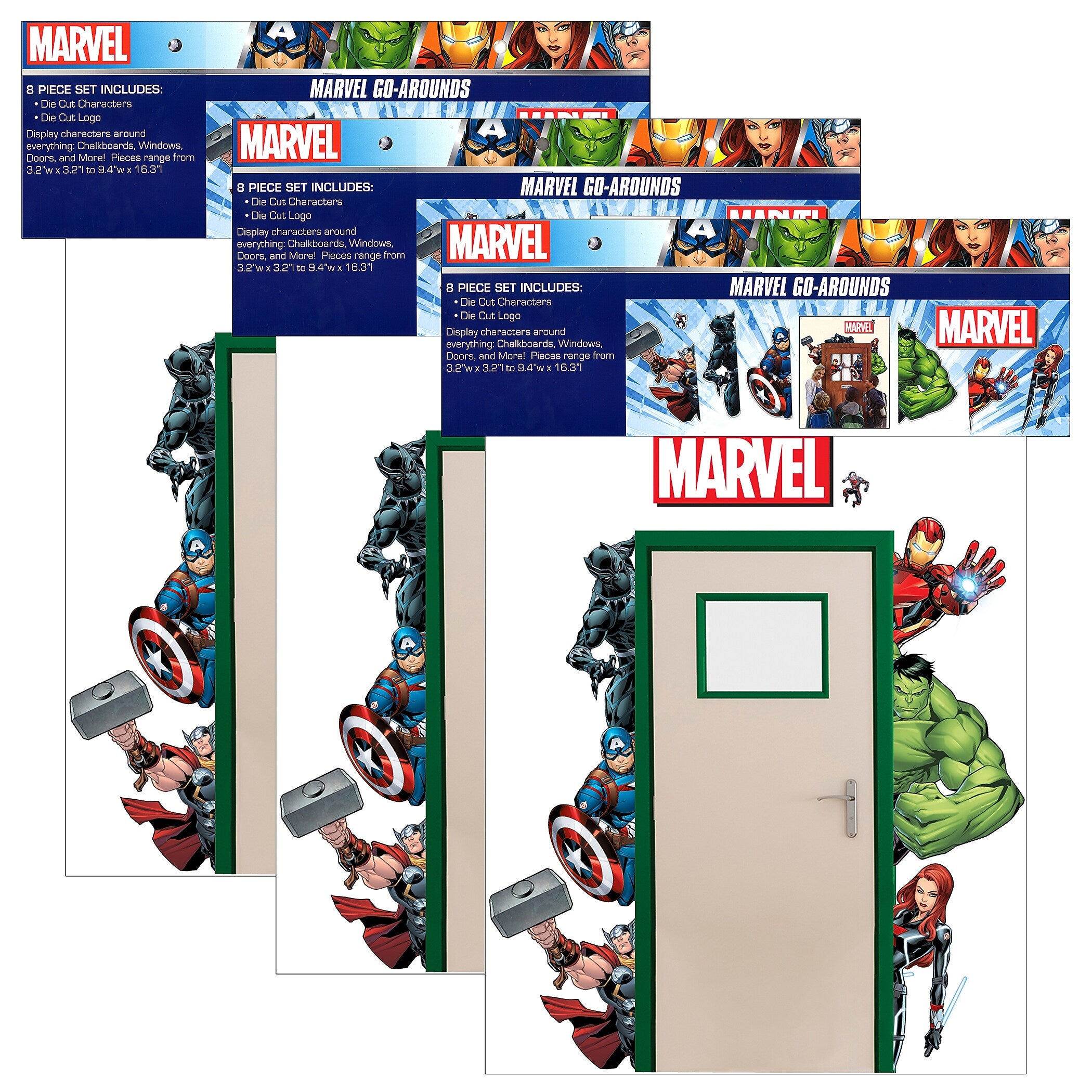 Eureka® Marvel Go-Arounds®, 8 Pieces Per Set, 3 Sets (EU-842661-3)