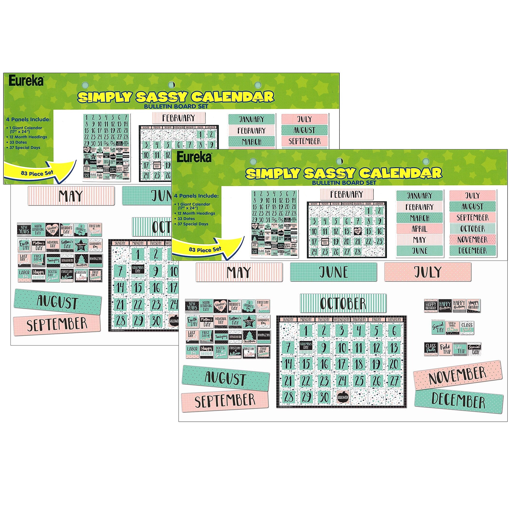 Eureka Simply Sassy Calendar Bulletin Board Set, 2 Sets (EU-847088-2)