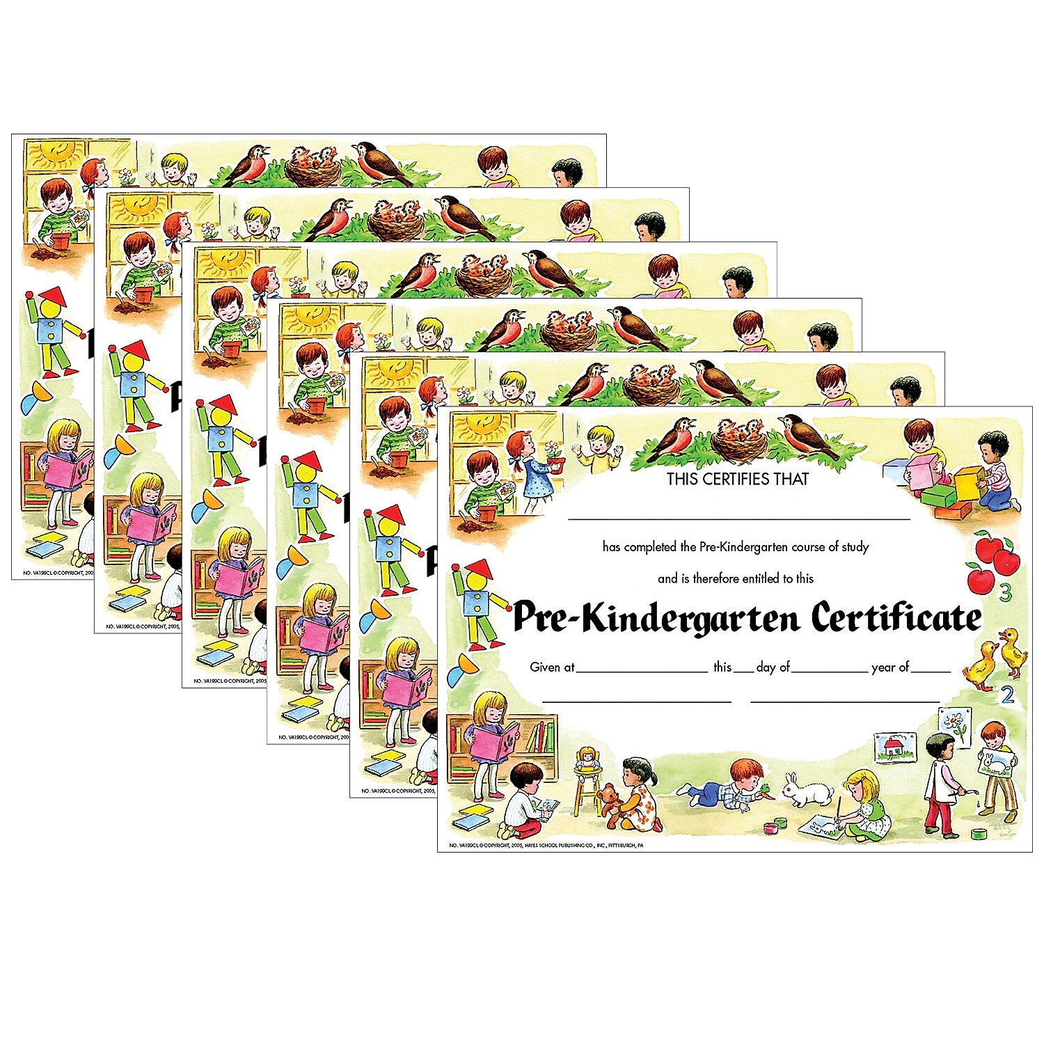 Hayes Publishing Pre-Kindergarten Certificate, 30/Pack, 6 Packs (H-VA199CL-6)