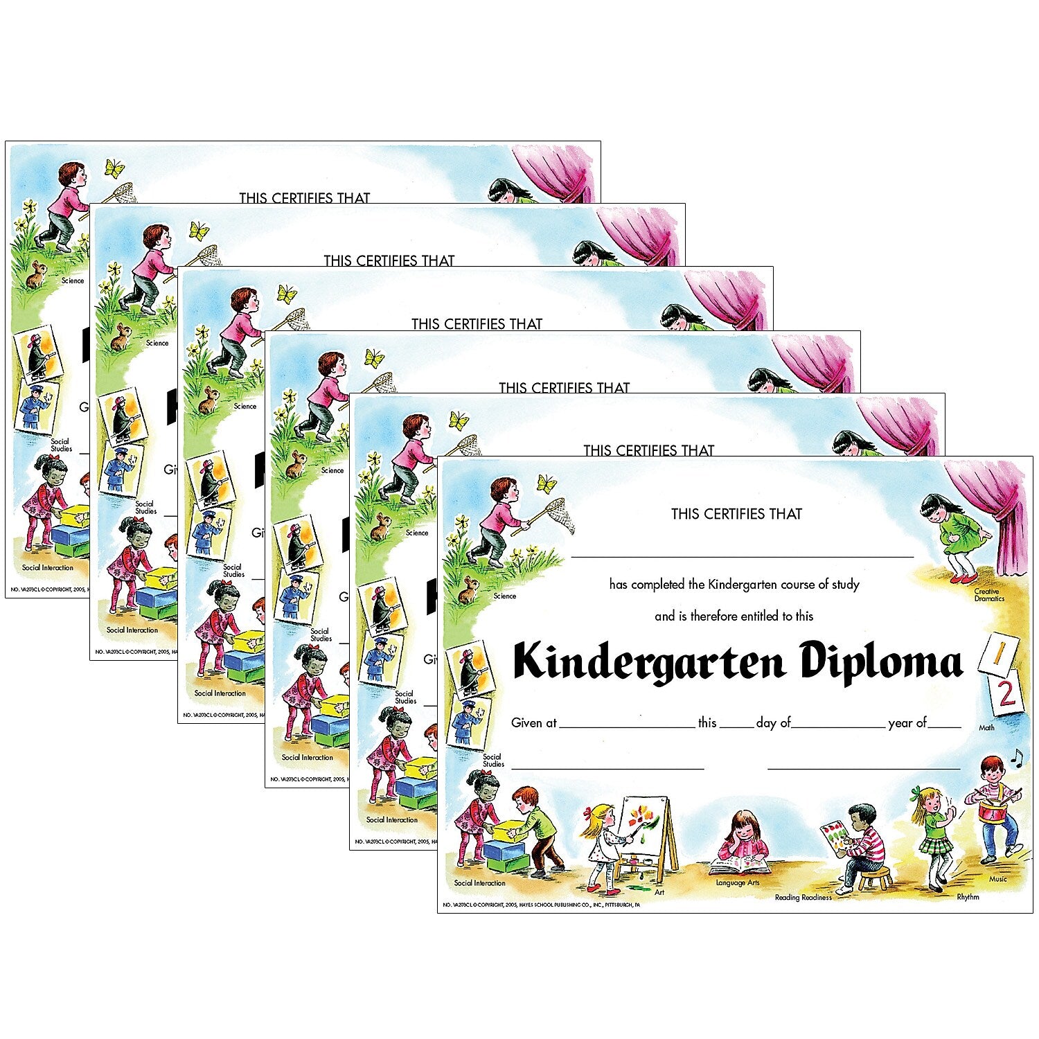 Hayes Publishing Kindergarten Diploma, 30/Pack, 6 Packs (H-VA203CL-6)