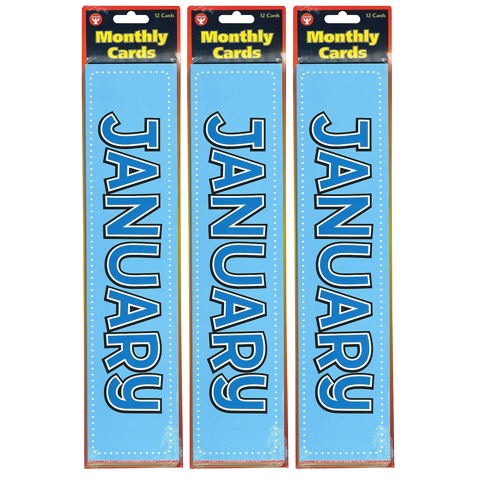 Hygloss Monthly Calendar Cards, 12/Pack, 3 Packs (HYG33512-3)