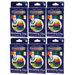 Creativity Street Extruded Modeling Clay, 6 Assorted Colors, 6 Sticks/1 lb./Pack, 6 Packs (PACAC408001-6)