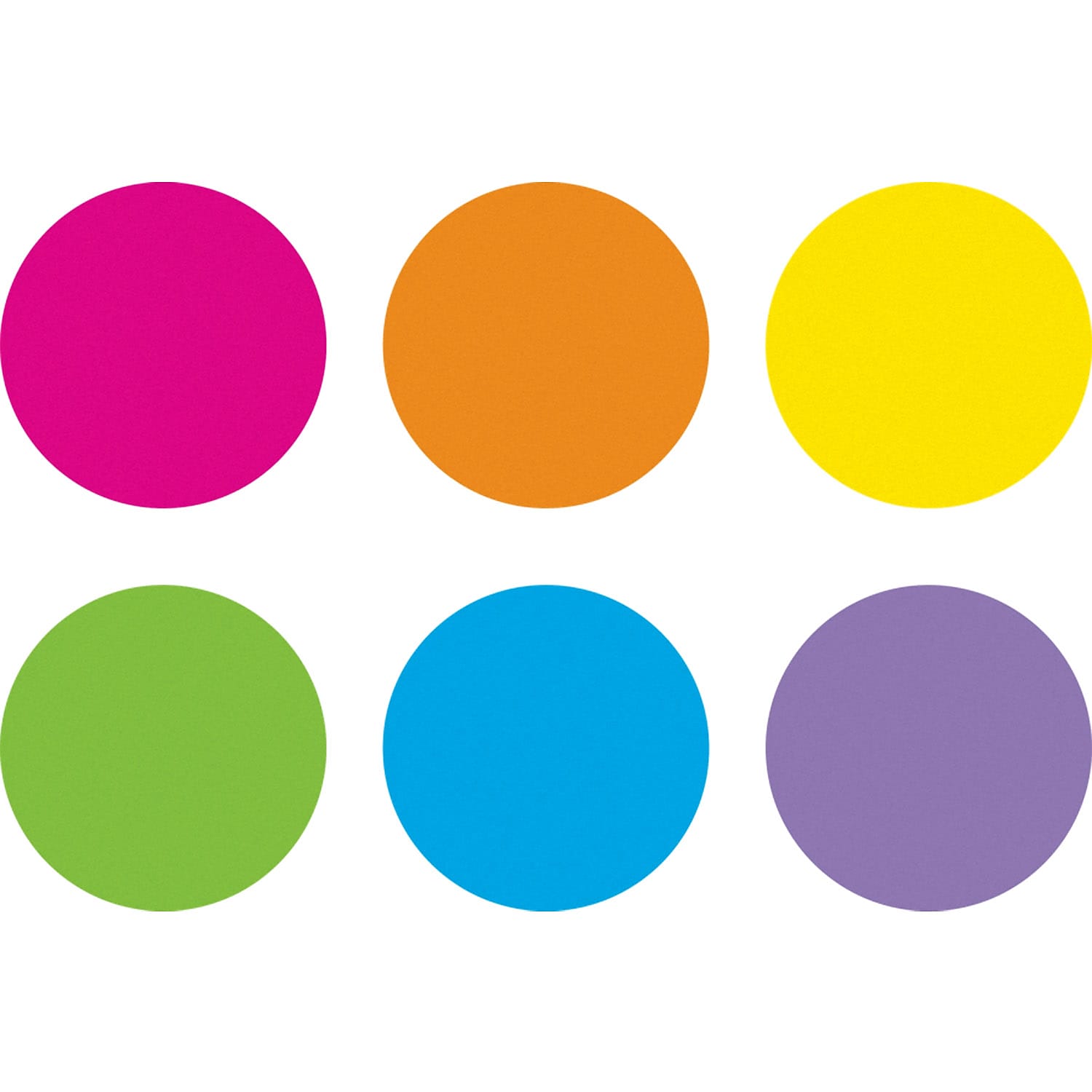 Teacher Created Resources® Spot On® Dry-Erase Desktop Writing Spots Bright Circles, 10-1/2", Assorted (TCR77539)