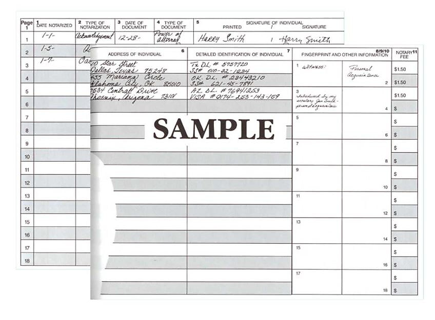 Dome Notary Public Record Book, 500-Entry, Red (880)