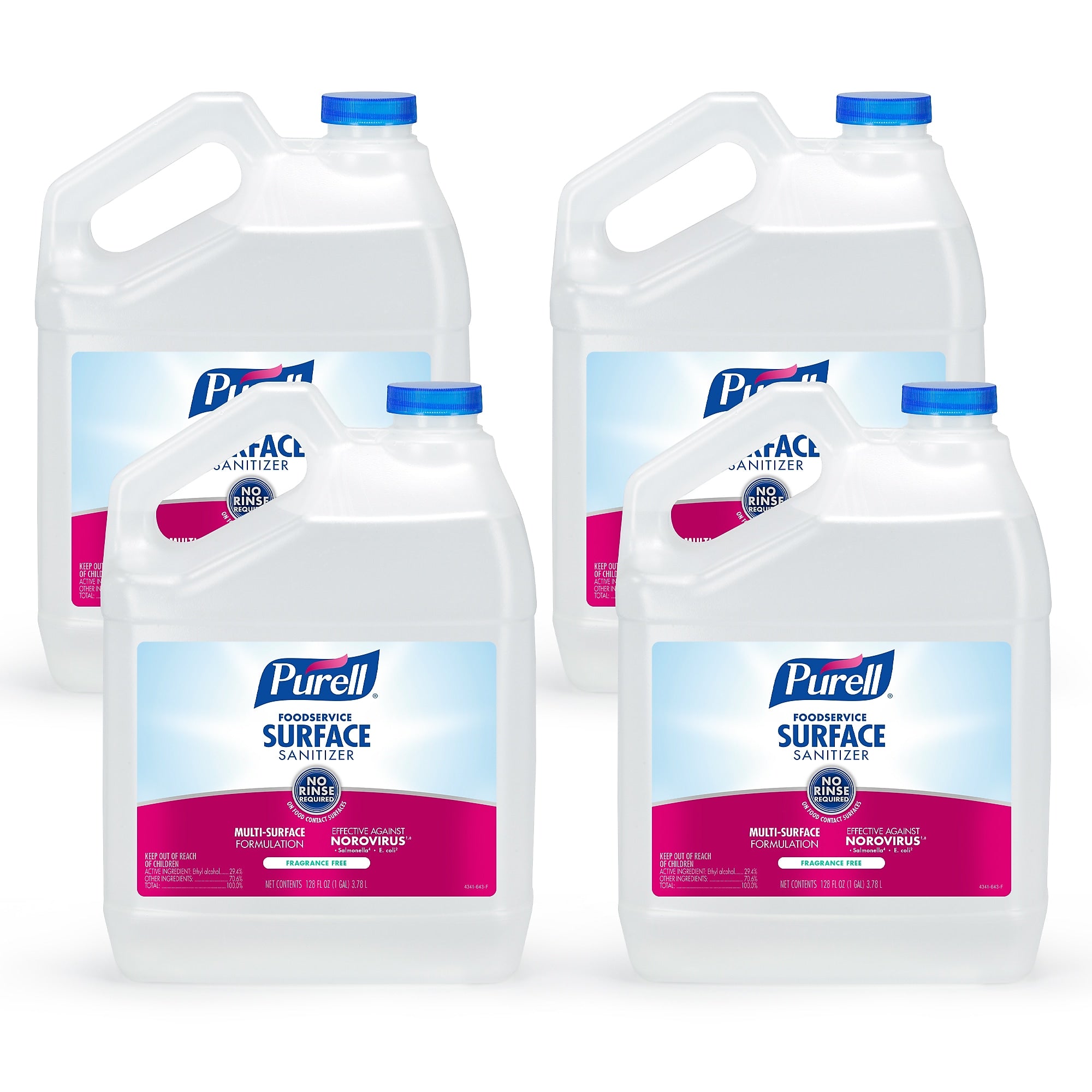 PURELL Foodservice Surface Sanitizer, Fragrance Free, 1 Gal Bottle, 4/carton