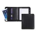 Samsill Professional Faux Leather Portfolio Case with Zipper Closure, Black (SAM15650)