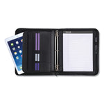 Samsill Professional Faux Leather Portfolio Case with Zipper Closure, Black (SAM15650)