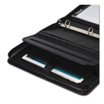Samsill Professional Faux Leather Portfolio Case with Zipper Closure, Black (SAM15650)