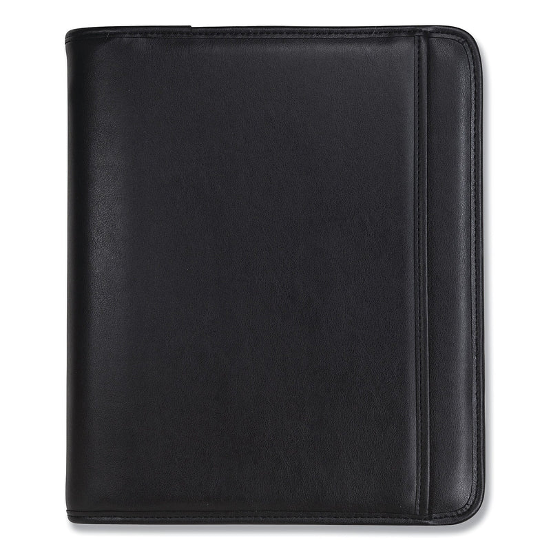 Samsill Professional Faux Leather Portfolio Case with Zipper Closure, Black (SAM15650)