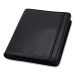 Samsill Professional Faux Leather Portfolio Case with Zipper Closure, Black (SAM15650)