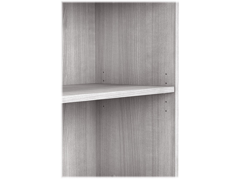 Bush Business Furniture Hybrid 73"H 5-Shelf Bookcase with Adjustable Shelves, Platinum Gray Laminated Wood (HYB136PG-Z)