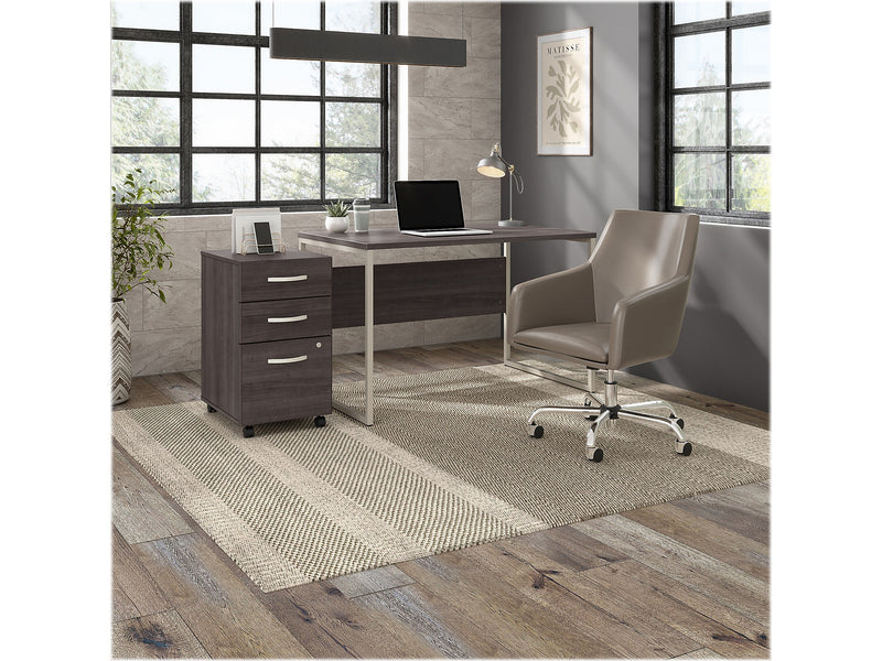 Bush Business Furniture Hybrid 3-Drawer Mobile Vertical File Cabinet, Letter/Legal Size, Lockable, Storm Gray (HYF216SGSU-Z)