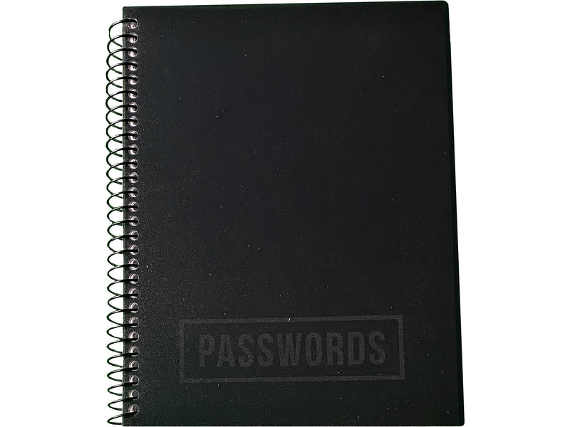 RE-FOCUS THE CREATIVE OFFICE 5.5" x 7" Small Password Keeper Book, Black (11003)