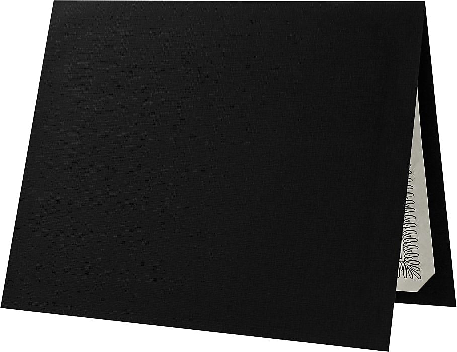 LUX Certificate Holders, 9 1/2" x 11", Deep Black Linen, 25/Pack (CHEL185DDBLK100)