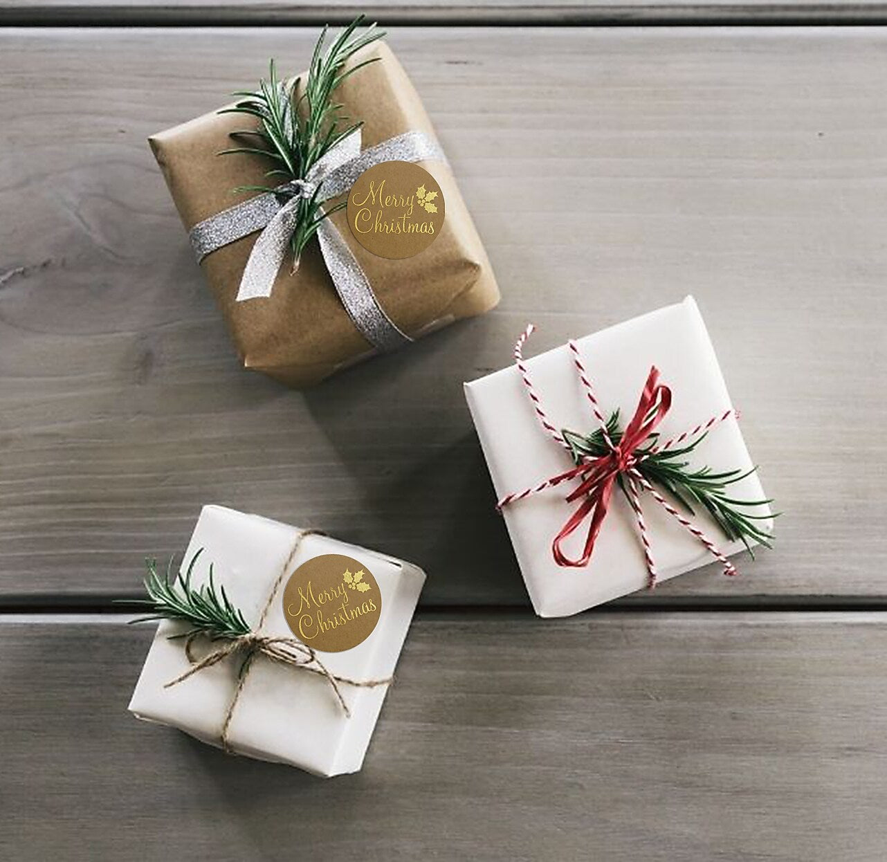 Great Papers Merry Christmas Seal, Kraft Gold, 250/Pack (2021144)