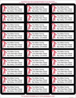 Great Papers Candy Cane Christmas Address Label, White/Red/Black, 120/Pack (2021101)