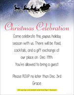 Great Papers Moonlight Santa with Sleigh and Reindeer Christmas Letterhead, White/Blue/Black, 50/Pack (2021107)