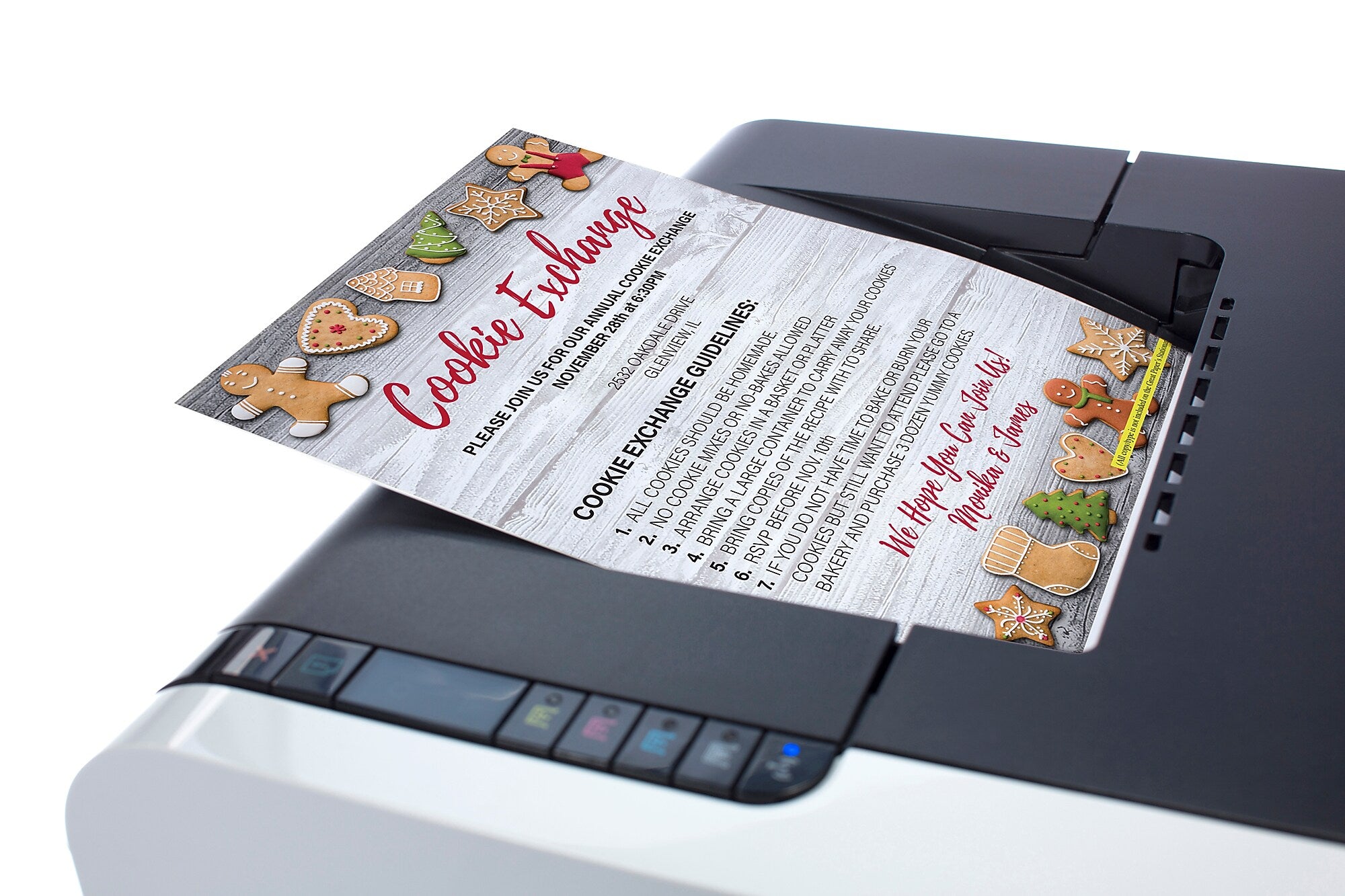 Great Papers Holiday Cookies Christmas Letterhead, Multicolor, 50/Pack (2021110)