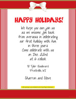 Great Papers Red Ribbon with Bow Holiday Letterhead, Red/White, 50/Pack (2021113)