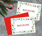 Great Papers Holiday Lights Merry Christmas Uncoated General Use Notecard with Envelope, Multicolor, 50/Pack (2021137)