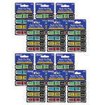 Bazic Sign Here Flags with Dispenser, 1/2" Wide, Assorted Neon, 100/Pack, 12 Packs (BAZ5172-12)