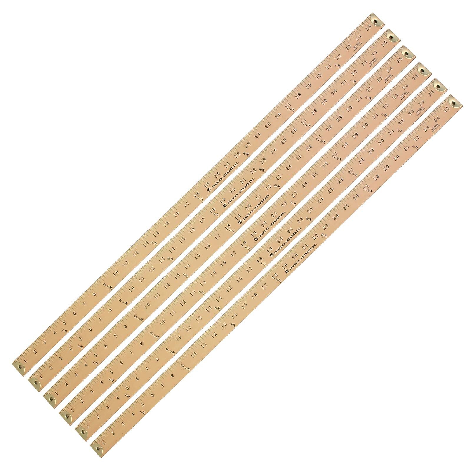 Charles Leonard 36" Wood Yardstick, Pack of 6 (CHL77565-6)