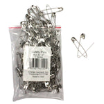 Charles Leonard 2" Safety Pins, Silver, 144 Per Pack, 5 Packs (CHL83200-5)
