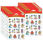 Edupress Pete the Cat Stickers, 1", 96 Per Pack, 12 Packs (EP-63935-12)