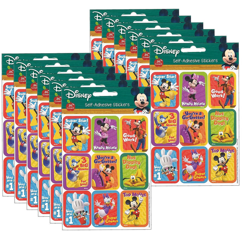 Eureka Mickey Mouse Clubhouse Motivational Giant Stickers, 36 Per Pack, 12 Packs (EU-650032-12)