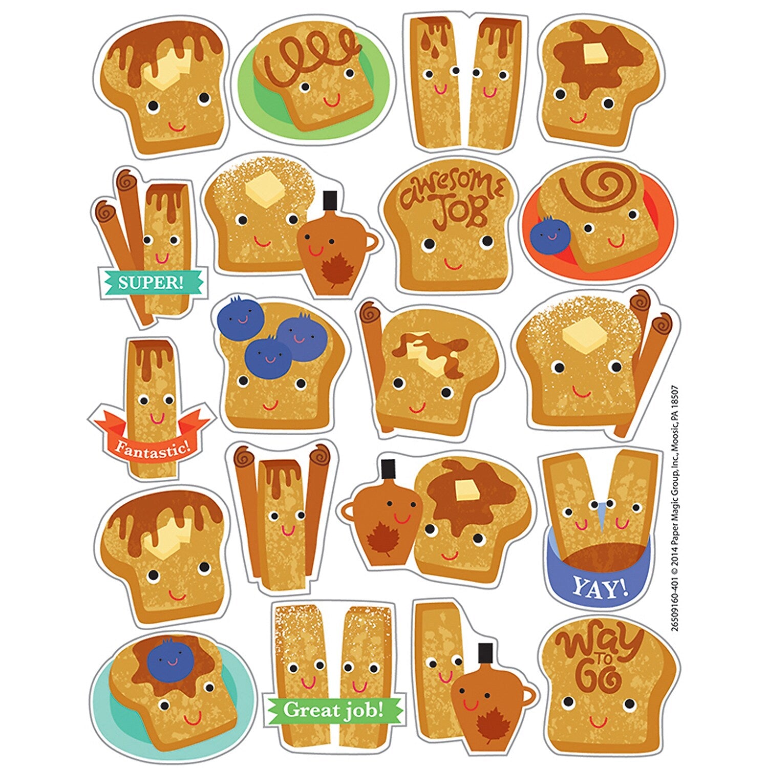 Eureka Cinnamon Scented Stickers, 80 Per Pack, 6 Packs (EU-650916-6)