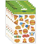 Eureka Pizza Scented Stickers, Assorted Colors, 80/Pack, 6 Packs/Bundle (EU-650934-6)