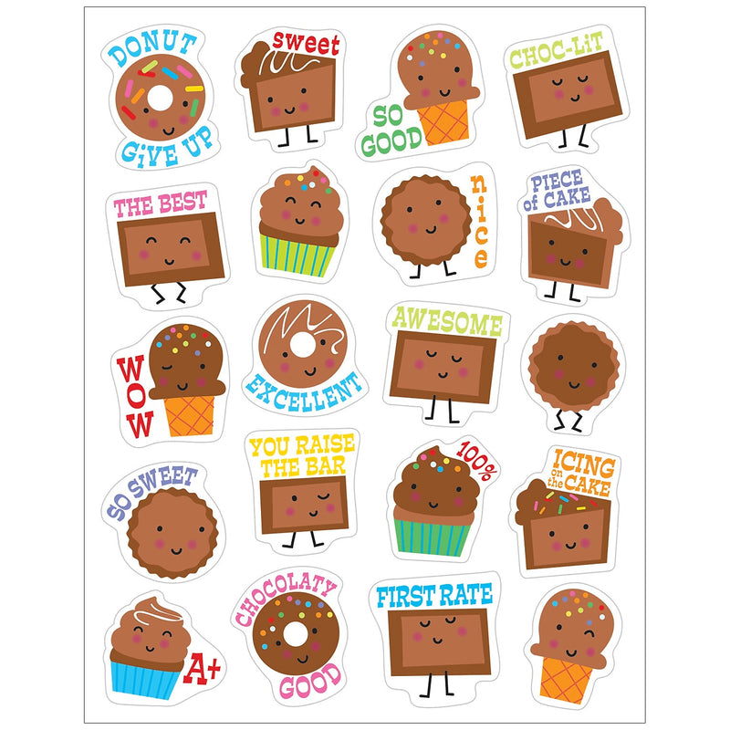 Eureka Chocolate Scented Stickers, 80 Per Pack, 6 Packs (EU-650944-6)
