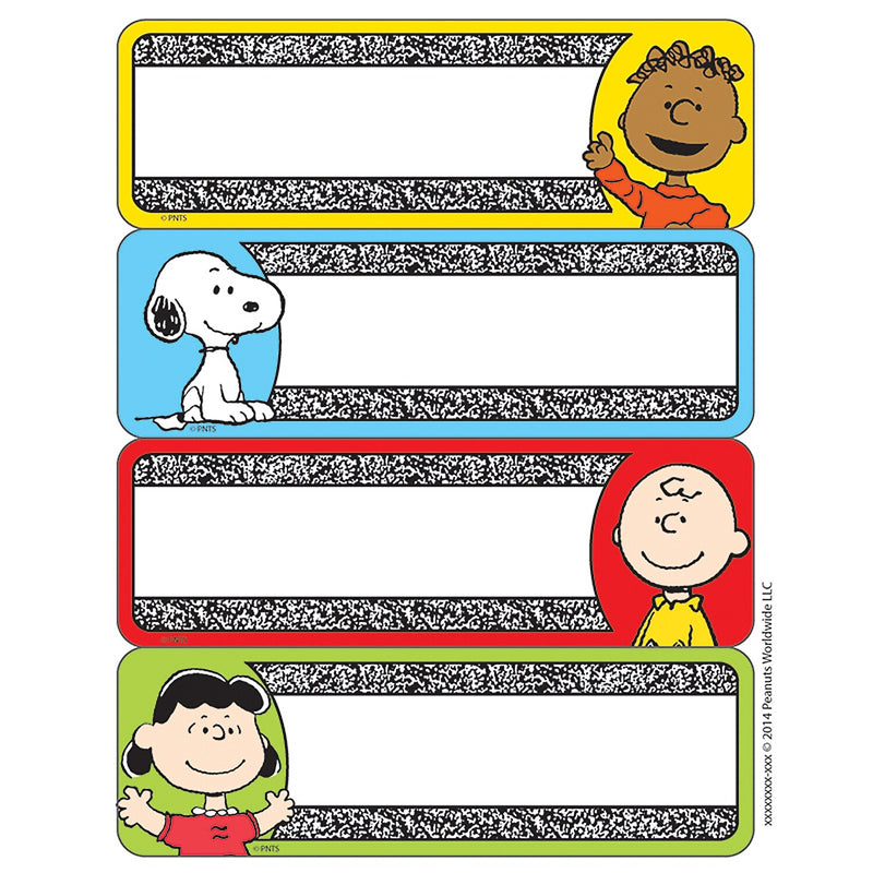 Eureka Peanuts Composition Label Stickers, 56 Per Pack, 6 Packs (EU-656143-6)